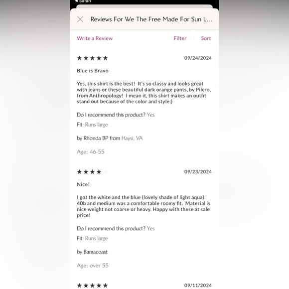 NWT new we the free people made for sun linen shirt button down small light blue - Picture 16 of 17